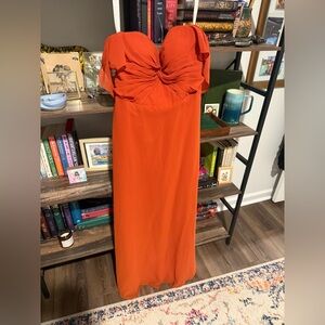 Azazie Vibrant Burnt Orange Bridesmaid Dress